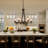 6-Light Black Metal Dimmable Classic / Traditional Chandelier with Seeded Glass Shades-701279409