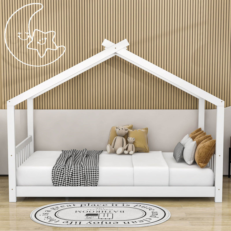 Lit plateforme simple Gerhilde, Blanc