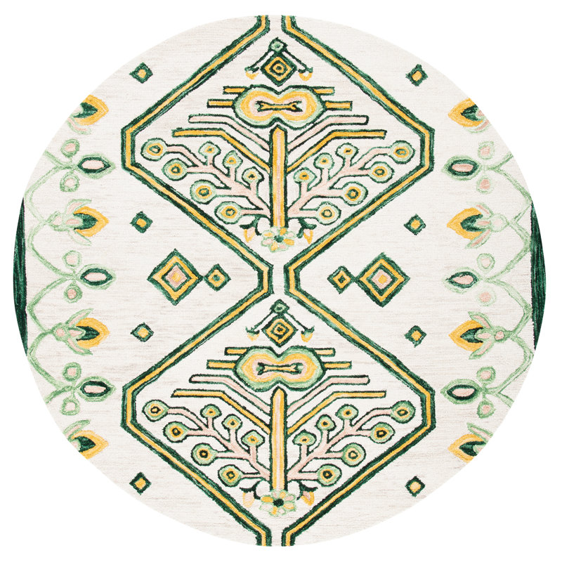 Tapis en laine touffeté à la main Sundon, Rond 7 pi