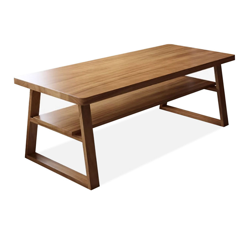 Oak Rectangular Solid Wood desk, 29.53"H x 86.61"W x 31.5"D