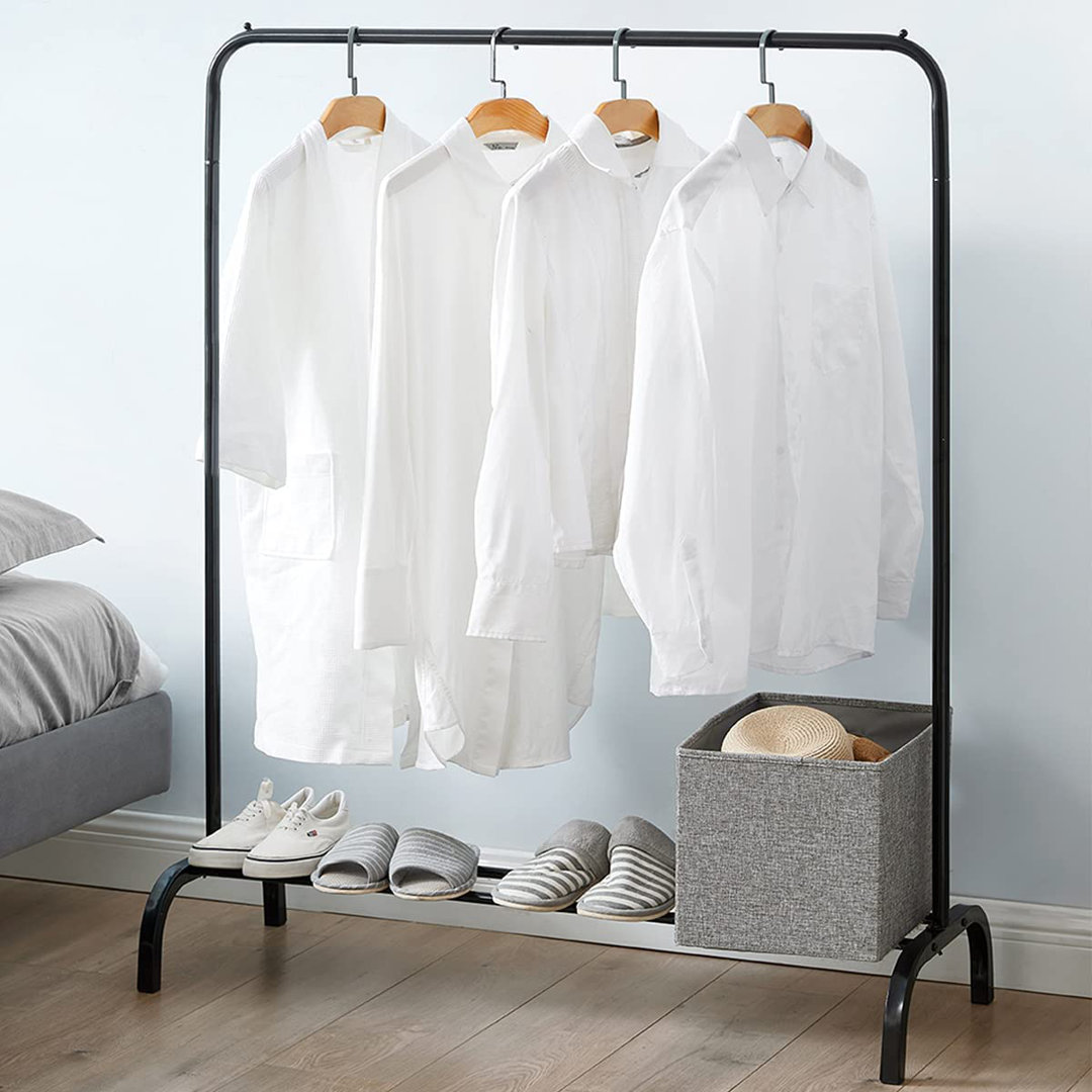 B&Q -  Heavy Duty Metal Clothes Rail Stand Hanging Storage Shelf Bedroom Garment Rack - Image 4