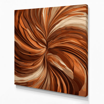 Abstract Landscape 20 Brown Canvas Wall Art