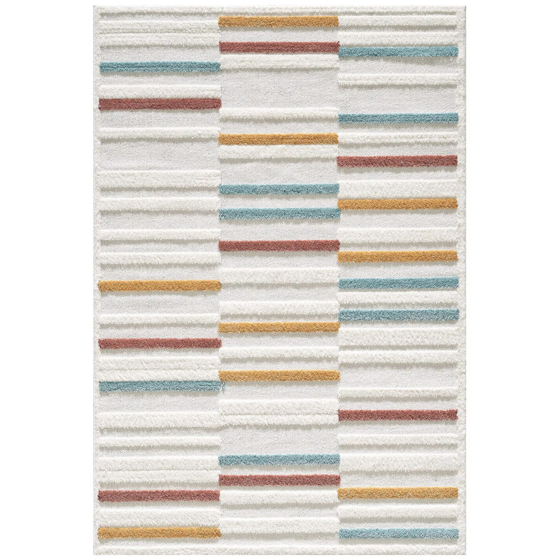 Premium Machine Woven Carpet, 4.6 x 6.6 ft, 100% Polypropylene, 1.9 lbs/sq ft | Pile Height: 0.7 inches | Antibacterial, Non-Slip Dot Underside | Perfect for Living Room, Bedroom & Hallway Decor