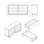 Commode 6 tiroirs - Commode en bois MOD 60 pouces avec finition neutre et poignées et pieds de tiroir en bois - Commode Alaterre Furniture (Blanc)