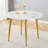 Round Dining Table (White, Gold)