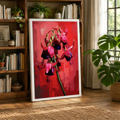 Magenta Carnation Botanical - Wrapped Canvas
