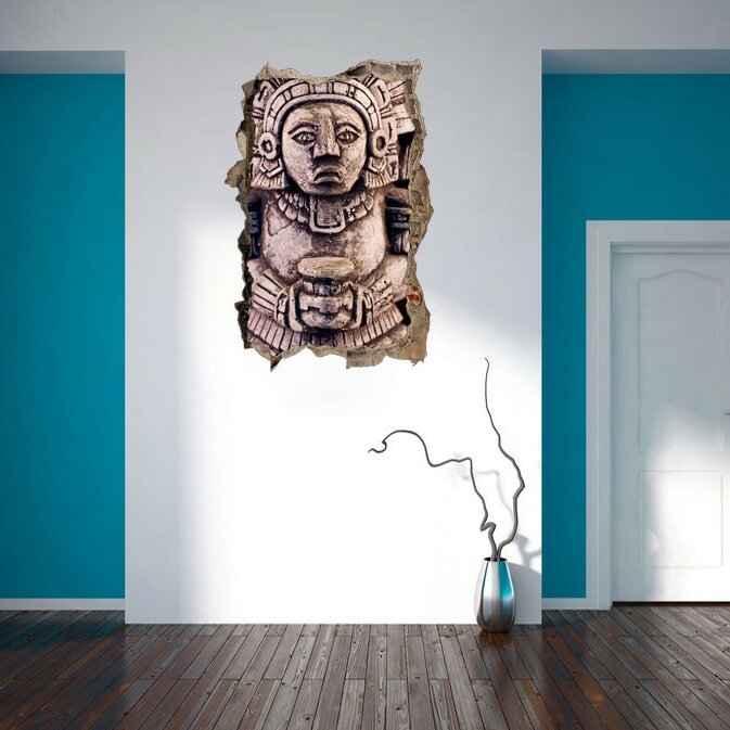 Wandtattoo Historische Maya Skulptur