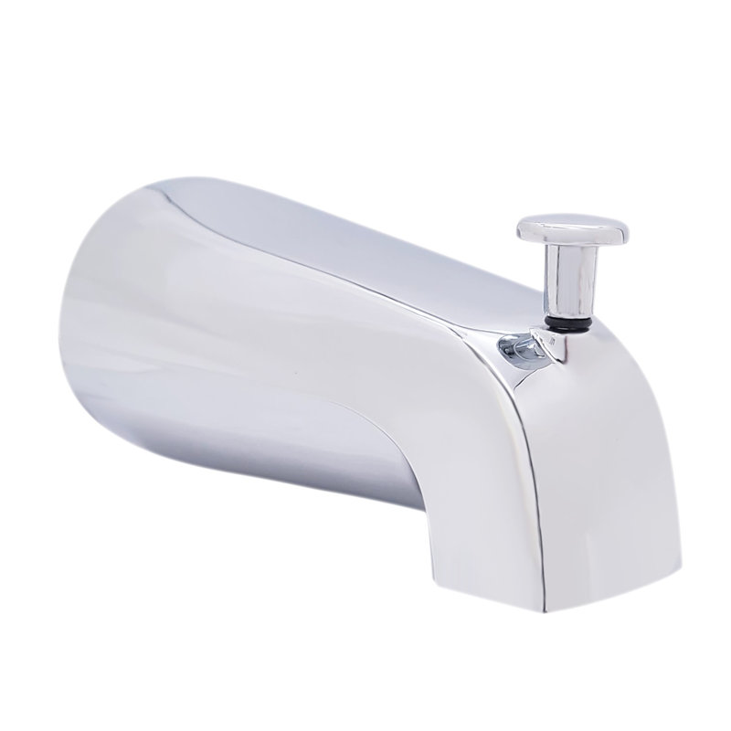 Universal Fit 5-1/4" Wall Mount Tub Spout, Zinc, Polished Chrome