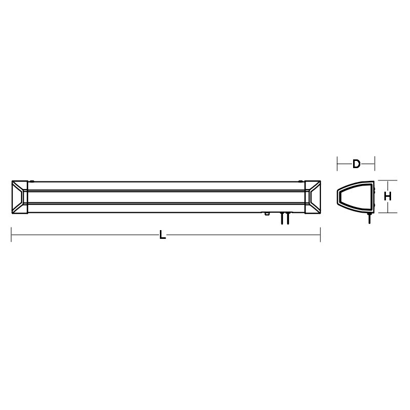Applique murale 3 lumières Esker, 5,38" H x 39,94" L x 6,25" D, Acajou