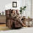 38.98" Wide Power Lift Massage Recliner With Heat, Cup Holders & Phone Stand(Set Of 2)-1115090092