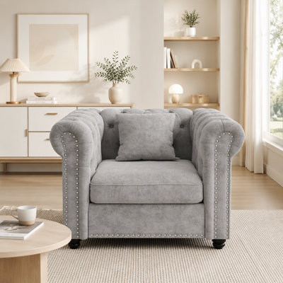 Upholstered 38.5 " Chenille Sectional