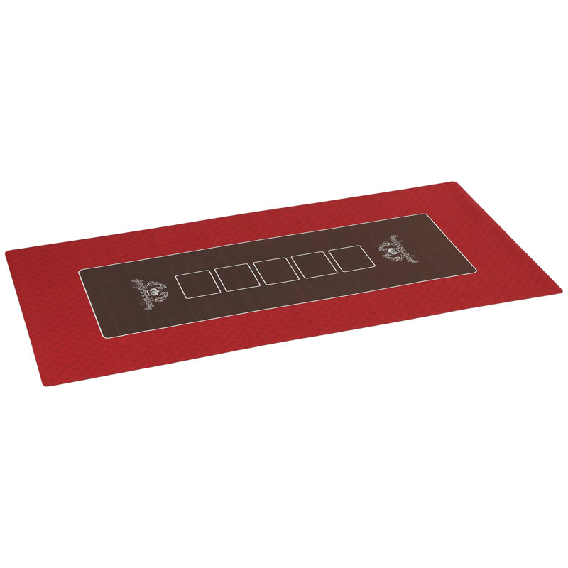 Tapis de poker pour 12 personnes résistant à l'eau, rouge