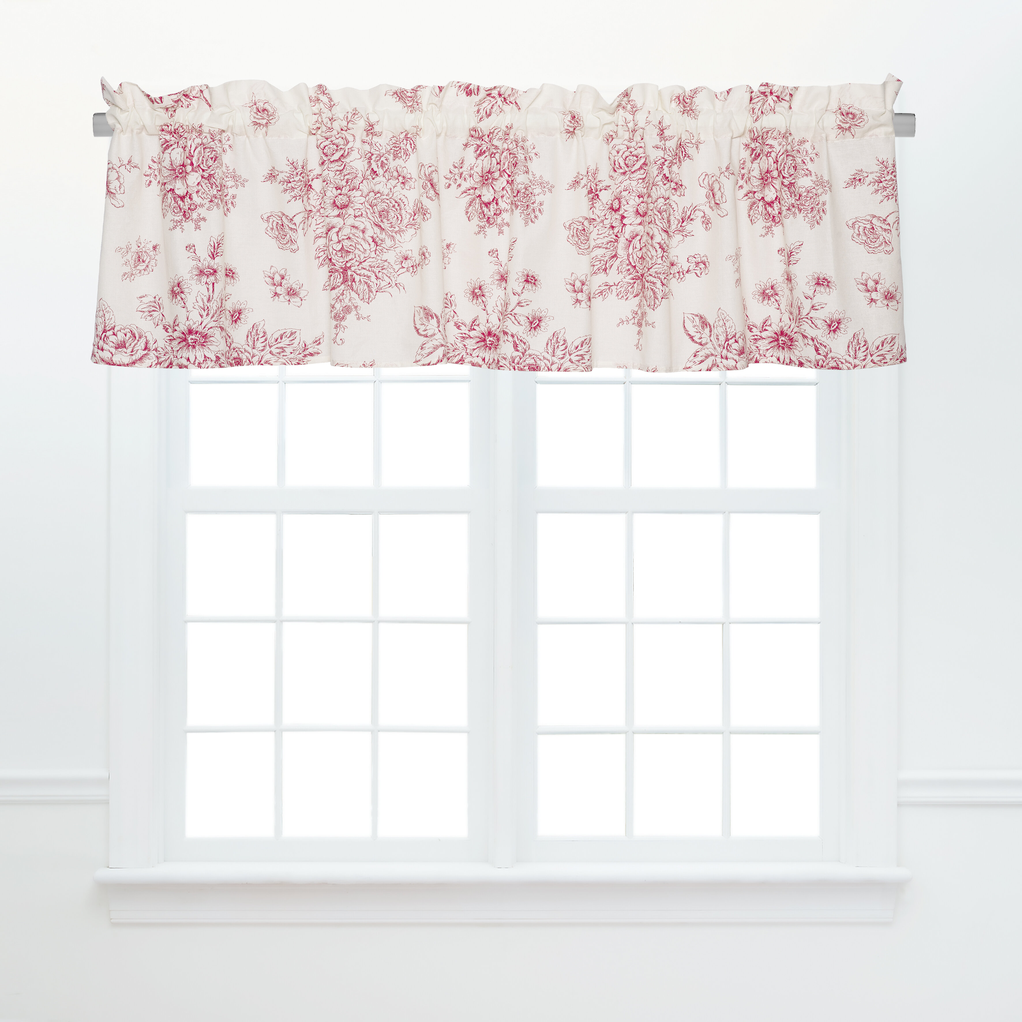 C&F Home Toile Cotton Tailored 72'' W Window Valance in | Wayfair