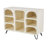 Thamanna 8-Shelf Bookcase Shelving Unit with Black Metal Legs