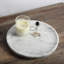 Plateau rond en marbre naturel Guein, Arabescato