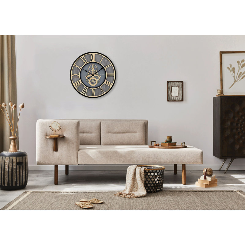 Timepiece Wood and Metal Wall Clock, C4347