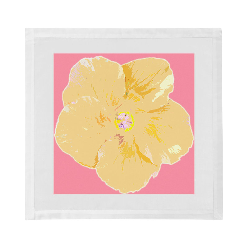 Hibiscus Cotton Sateen Dinner Napkins, Pink