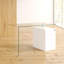 Eukleides Glass Solid Wood Writing Desk