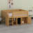 Loft Bed With Storage Cabinet And Chalkboard Panel-1749141117