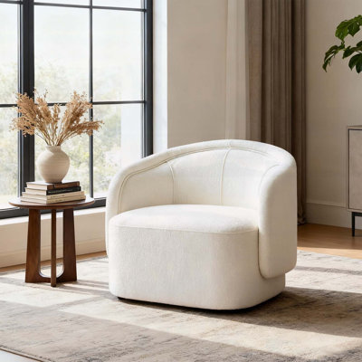 Fauteuil d'appoint au design incurvé, idéal pour la lecture prolongée, la détente ou la détente