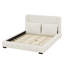Lit plateforme tapissier avec deux coussins assortis-125241577-125241575