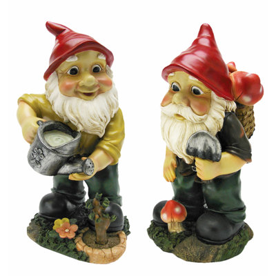 Gulliver and Mushroonie Garden Gnome Statues