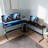 Abeyta L-Shaped Metal Base Computer Desk-513279250