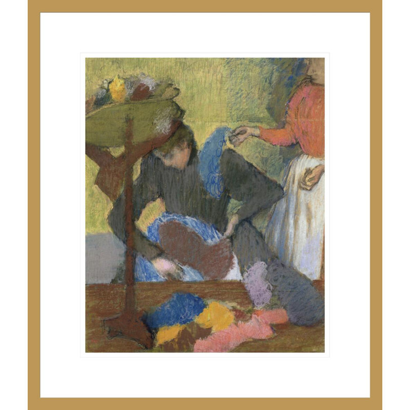 «At the Milliner's» par Edgar Degas, impression giclée encadrée, H 20,51 po x l 17,75 po