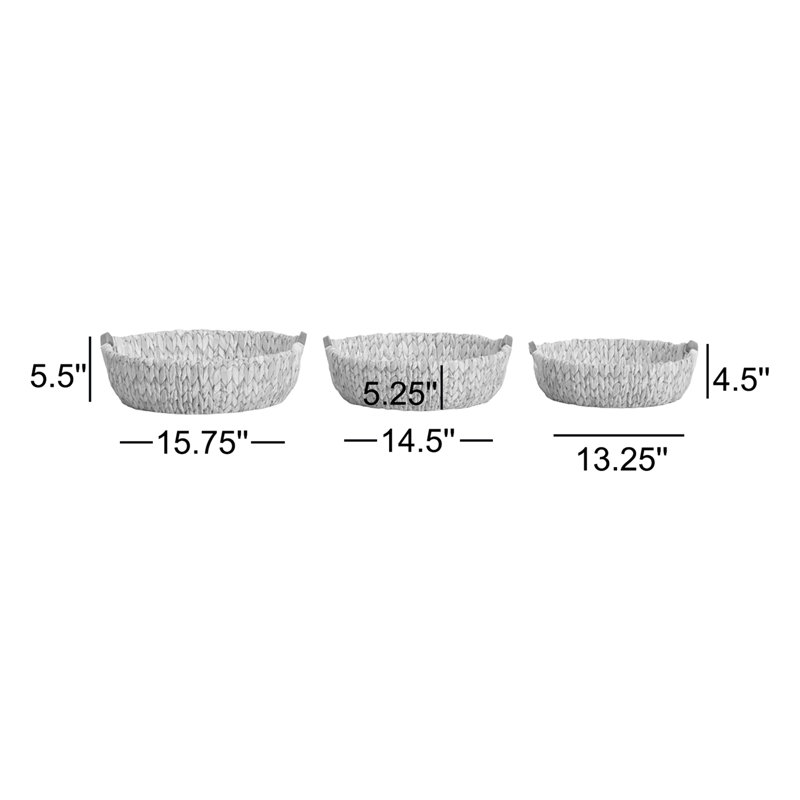 Ensemble de 3 paniers ronds en osier