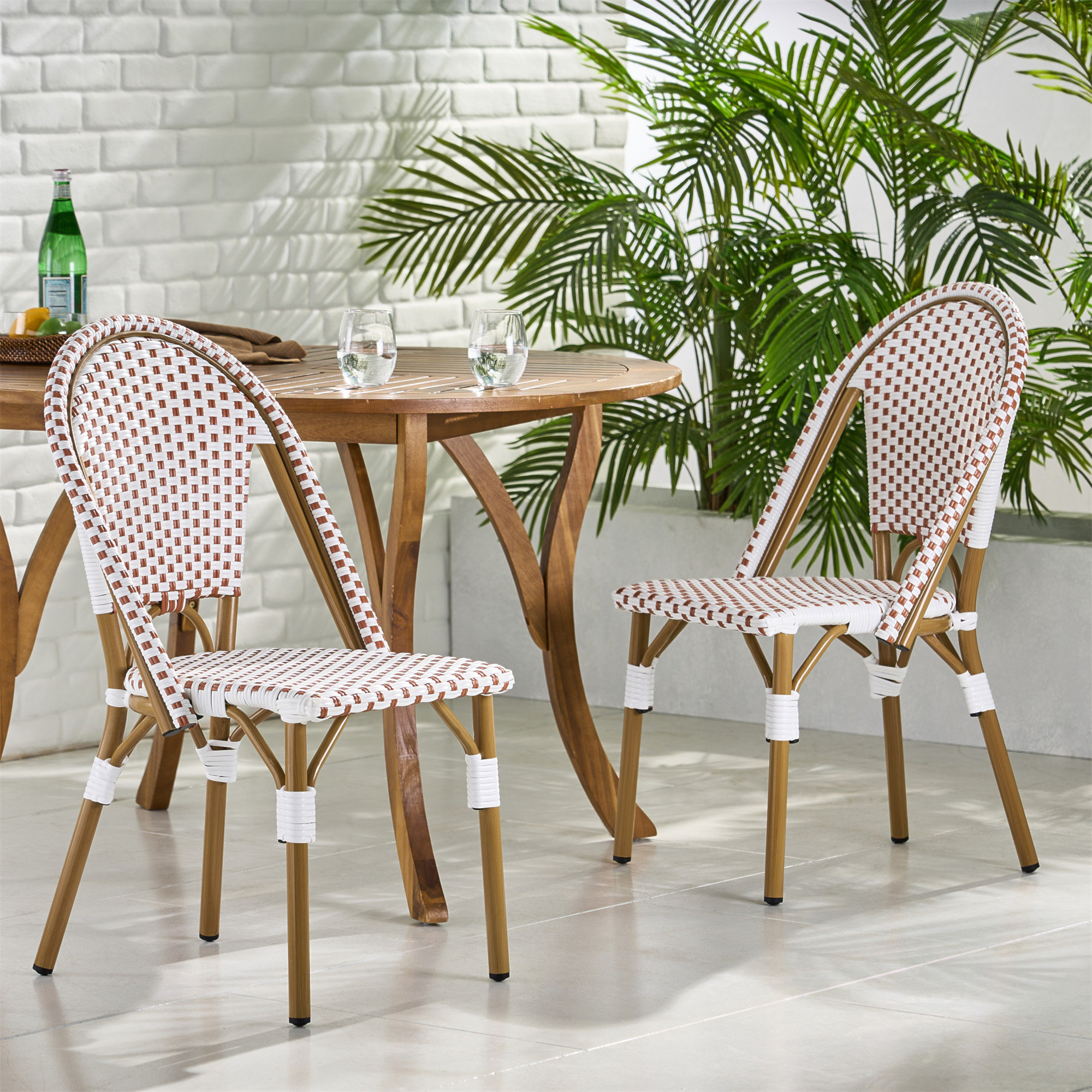 Patio Conversation Set Aluminum Outdoor Dining Chairs The Home