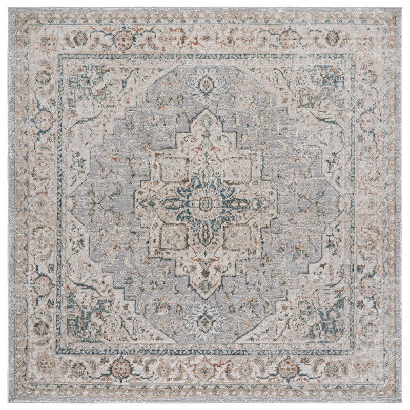 Maven Performance Oriental Indoor Rug, Square 6'7"