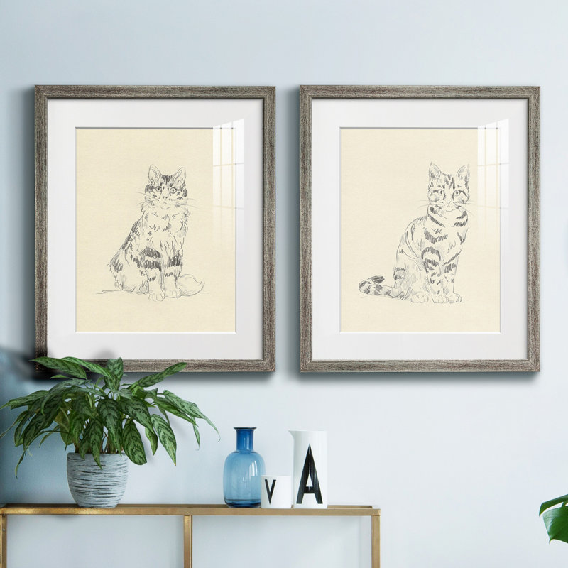 Reproduction encadrée de qualité supérieure House Cat III - prête à être accrochée
