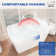 47" L x 27" W Modern Rectangular Freestanding Soaking Acrylic Small Bathtub with Integrated Seat, Non-Slip in Compact Bathrooms