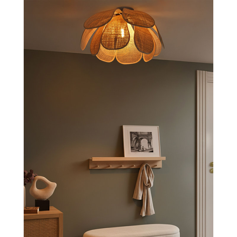 Rattan Flush Mount