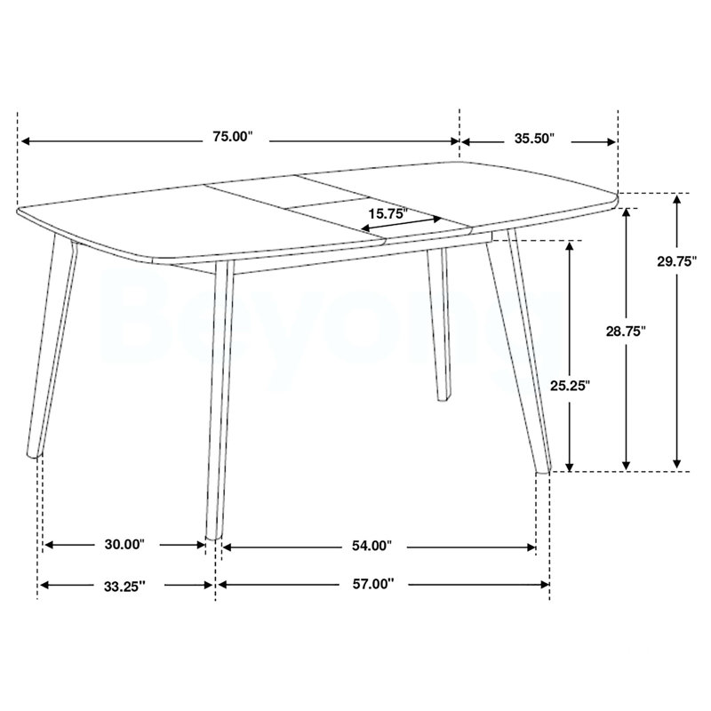 Table de salle à manger à rallonge en noyer naturel Carson Carrington, parfaite pour une expérience élégante et polyvalente.