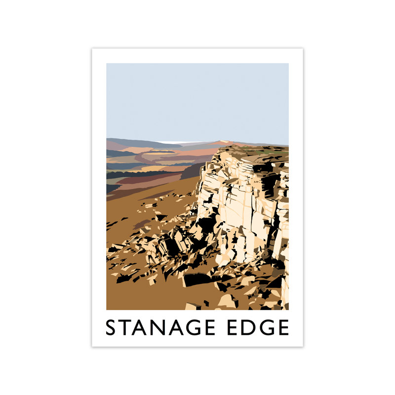 Stanage Edge by Richard O'Neill - Print, 42 cm H x 29.7 cm W x 3 cm D