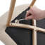 49 cm H Upholstered Linen Dining Chair in Beige-114193358