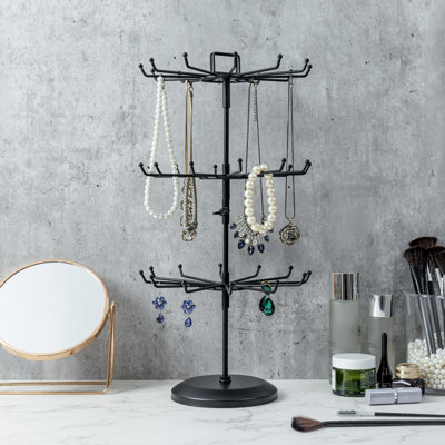 3 Tier Rotate Jewellery Stand with 36 Bracelet Hooks
