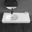 Lavabo de salle de bain mural 47 po avec trou pour robinet
