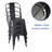 Aryah Stacking Parsons Dining Chair in Black, 330 lbs Weight Capacity
