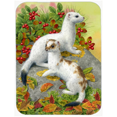 Caroline's Treasures Ermine Stoat Short-tailed Weasel Glass Cutting Board
