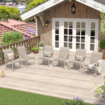 Outdoor Stackable PVC-coated polyester Dining Chair