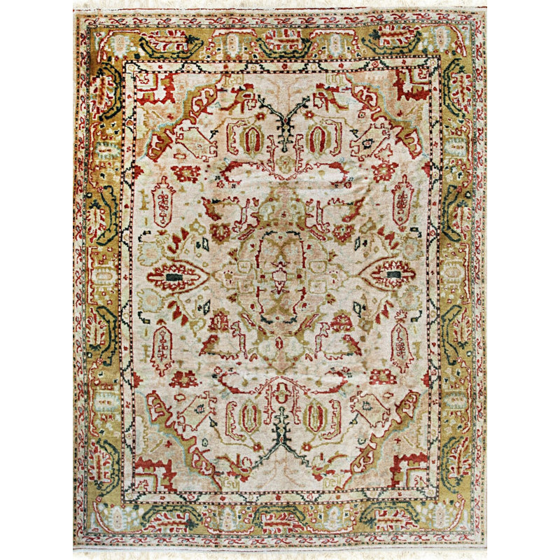 Hand Knotted Wool Floral Area Rug