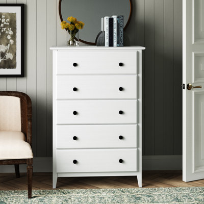 Greenport Solid Wood 34'' W 5 - Drawer Dresser