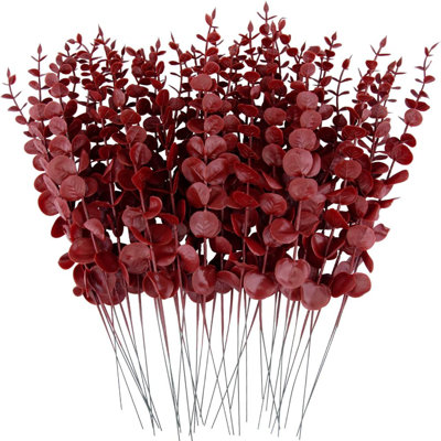 30pcs Eucalyptus Stems Artificial Eucalyptus Leaves Fake  Branches Stems Faux Eucalyptuses