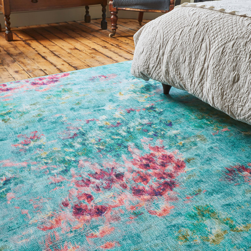 Clarke & Clarke Floral Digitally Printed 185cm X 290cm Area Rug
