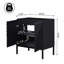 Armoire de meuble-lavabo moderne à 2 tablettes géométriques l 30 po x P 18 po x H 33 po Rowan (lavabo non inclus)-113431543