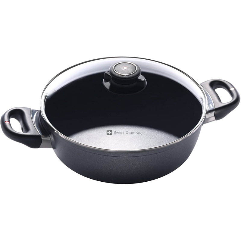 Swiss Made Brands 3.2 Quarts Non-Stick Cast Iron Soup Pot
