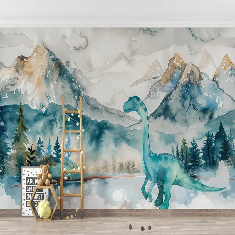 Mountain Dino Adventure - papier peint, L 96 po x l 108 po