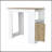 Aurora Kitchen Island with Open Compartment and Cabinet, Perfect for Space-Saving and Efficient Storage in Modern Kitchens.
